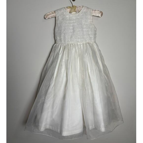 Strasburg Girls Flower Girl Wedding Dress Size 6 Ivory Formal Occasion Communion